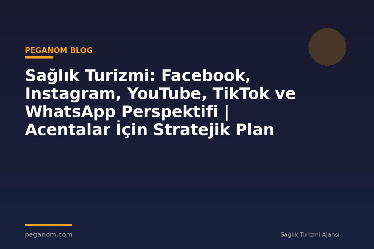 Sağlık Turizmi: Facebook, Instagram, YouTube, TikTok ve WhatsApp Perspektifi | Acentalar İçin Stratejik Plan