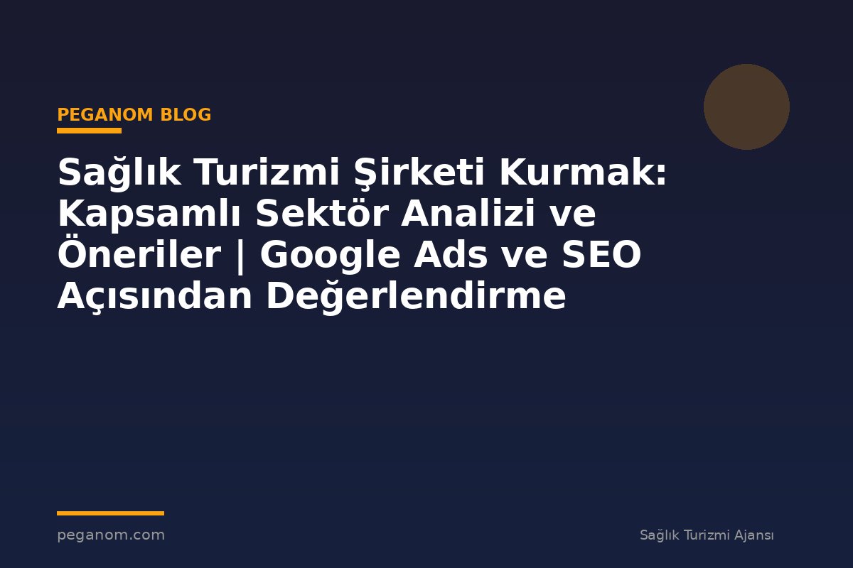 Sağlık Turizmi Şirketi Kurmak: Kapsamlı Sektör Analizi ve Öneriler | Google Ads ve SEO Açısından Değerlendirme