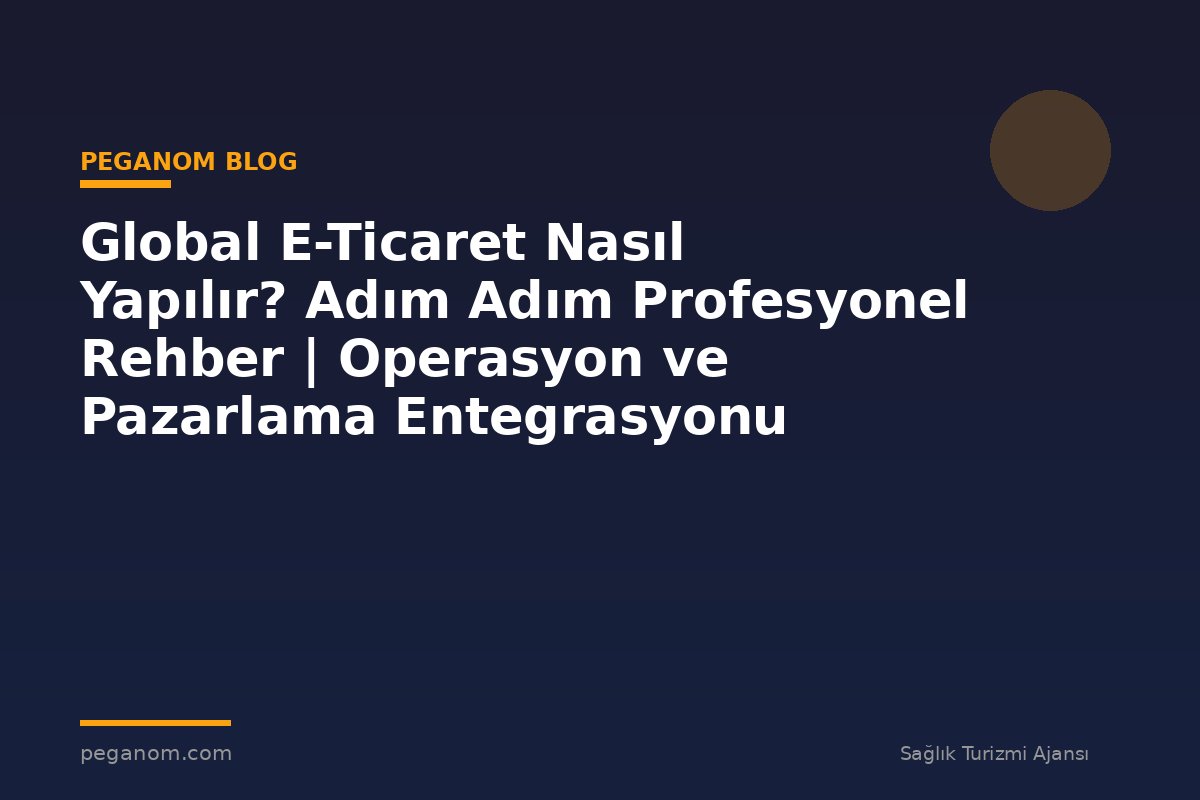 Global E-Ticaret Nasıl Yapılır? Adım Adım Profesyonel Rehber | Operasyon ve Pazarlama Entegrasyonu