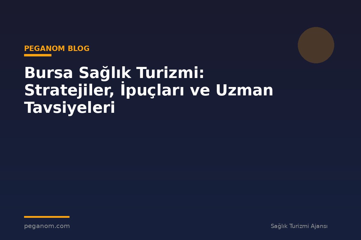 Bursa Sağlık Turizmi: Stratejiler, İpuçları ve Uzman Tavsiyeleri