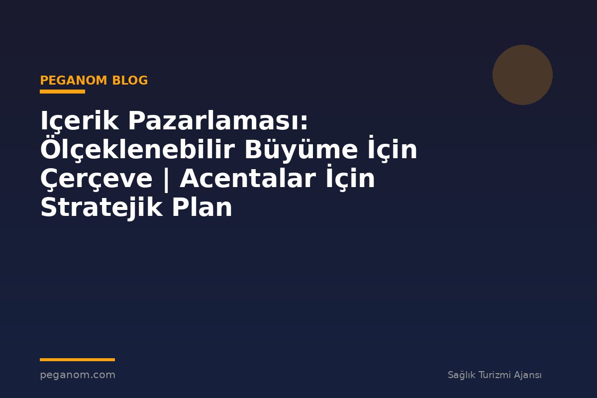 Içerik Pazarlaması: Ölçeklenebilir Büyüme İçin Çerçeve | Acentalar İçin Stratejik Plan