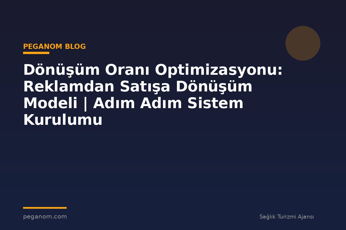 Dönüşüm Oranı Optimizasyonu: Reklamdan Satışa Dönüşüm Modeli | Adım Adım Sistem Kurulumu