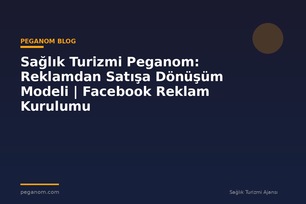 Sağlık Turizmi Peganom: Reklamdan Satışa Dönüşüm Modeli | Facebook Reklam Kurulumu