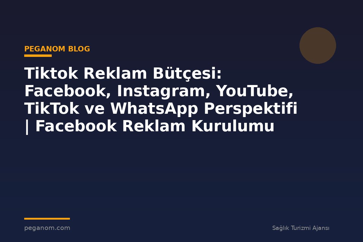 Tiktok Reklam Bütçesi: Facebook, Instagram, YouTube, TikTok ve WhatsApp Perspektifi | Facebook Reklam Kurulumu