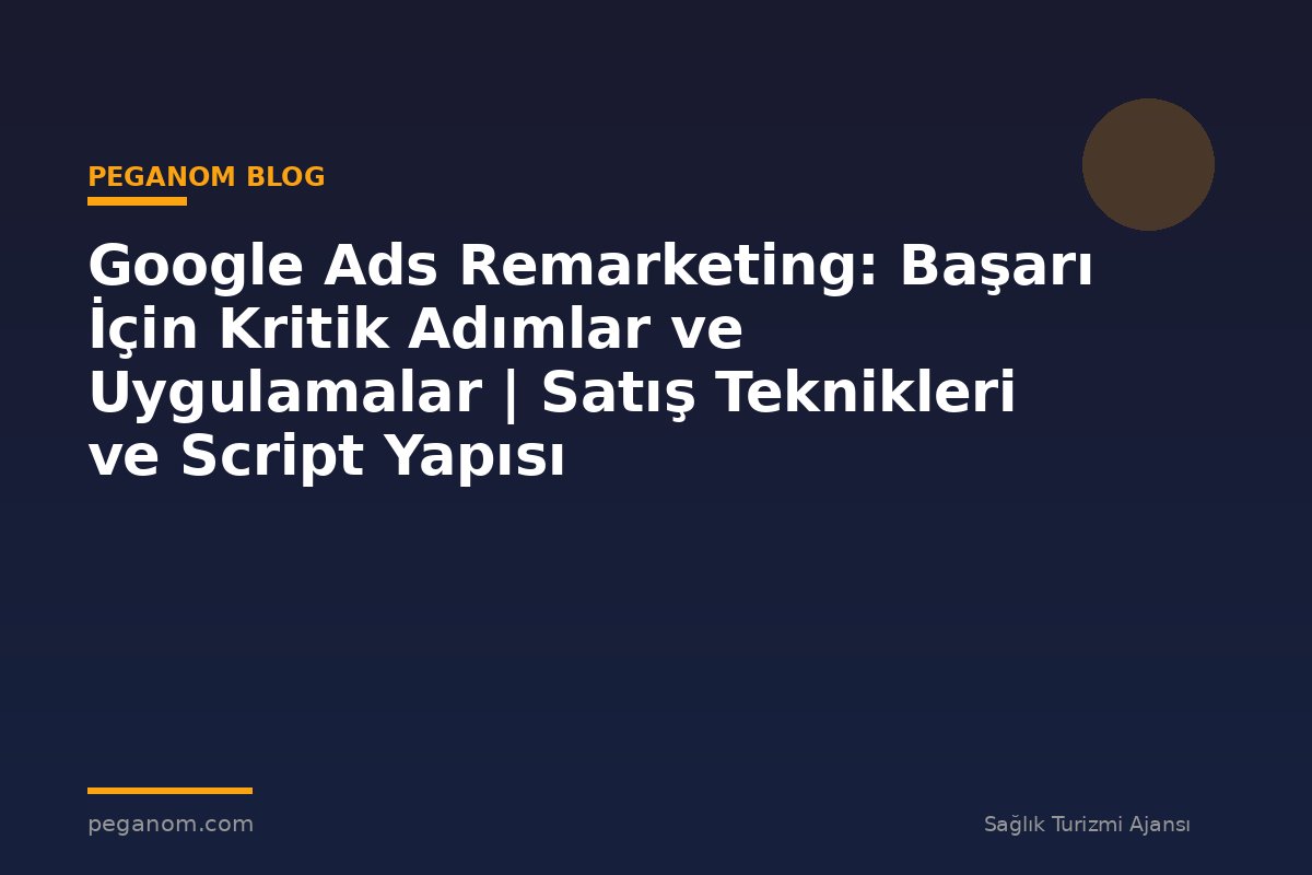Google Ads Remarketing: Başarı İçin Kritik Adımlar ve Uygulamalar | Satış Teknikleri ve Script Yapısı