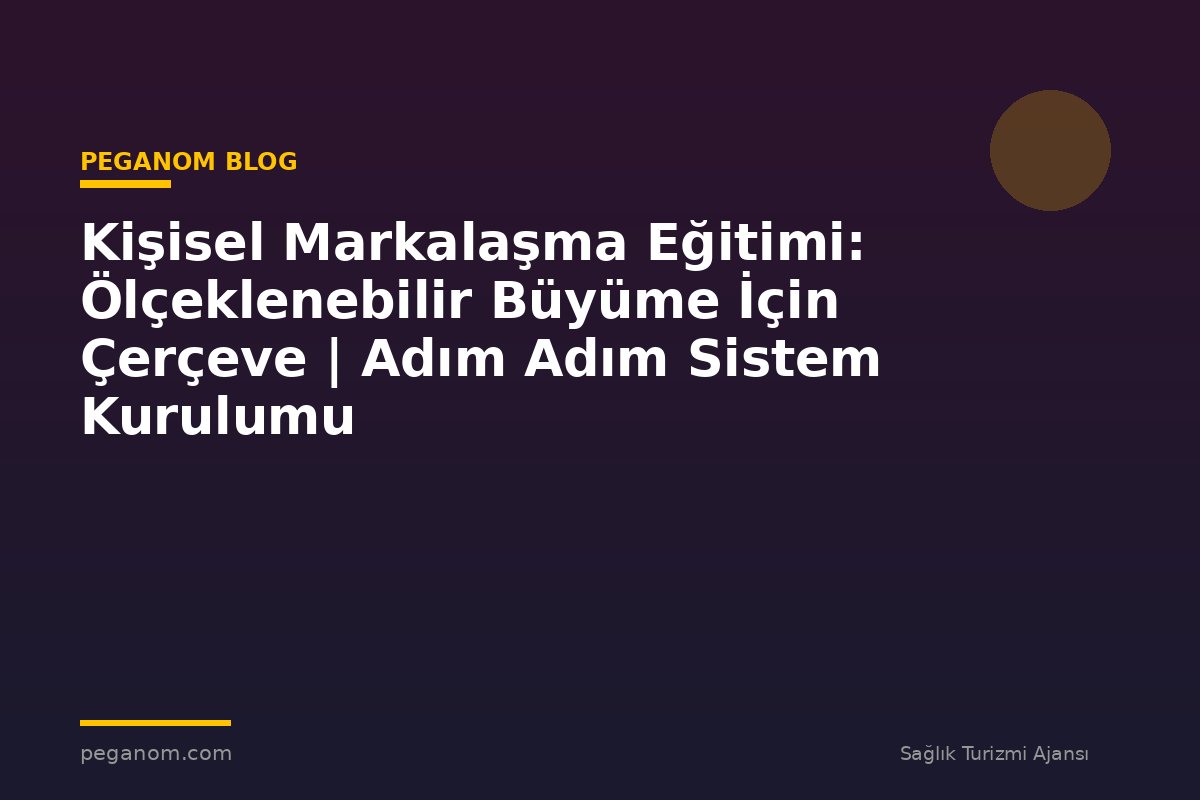 Kişisel Markalaşma Eğitimi: Ölçeklenebilir Büyüme İçin Çerçeve | Adım Adım Sistem Kurulumu