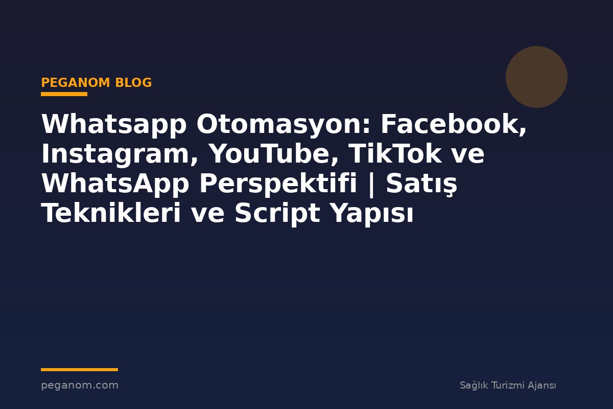 Whatsapp Otomasyon: Facebook, Instagram, YouTube, TikTok ve WhatsApp Perspektifi | Satış Teknikleri ve Script Yapısı
