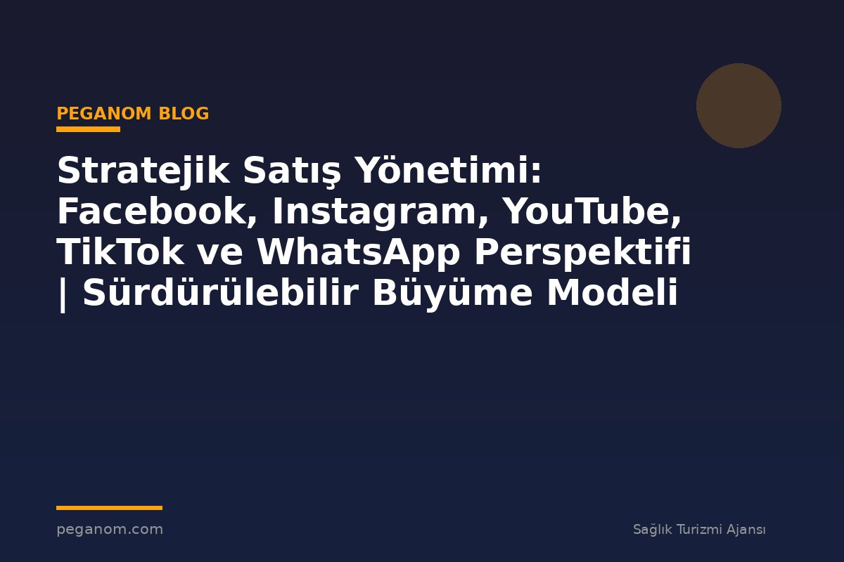 Stratejik Satış Yönetimi: Facebook, Instagram, YouTube, TikTok ve WhatsApp Perspektifi | Sürdürülebilir Büyüme Modeli