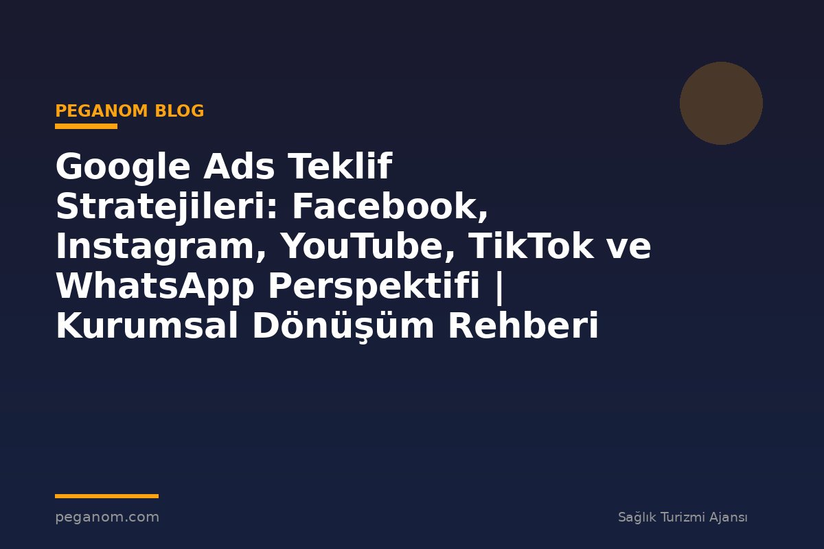 Google Ads Teklif Stratejileri: Facebook, Instagram, YouTube, TikTok ve WhatsApp Perspektifi | Kurumsal Dönüşüm Rehberi