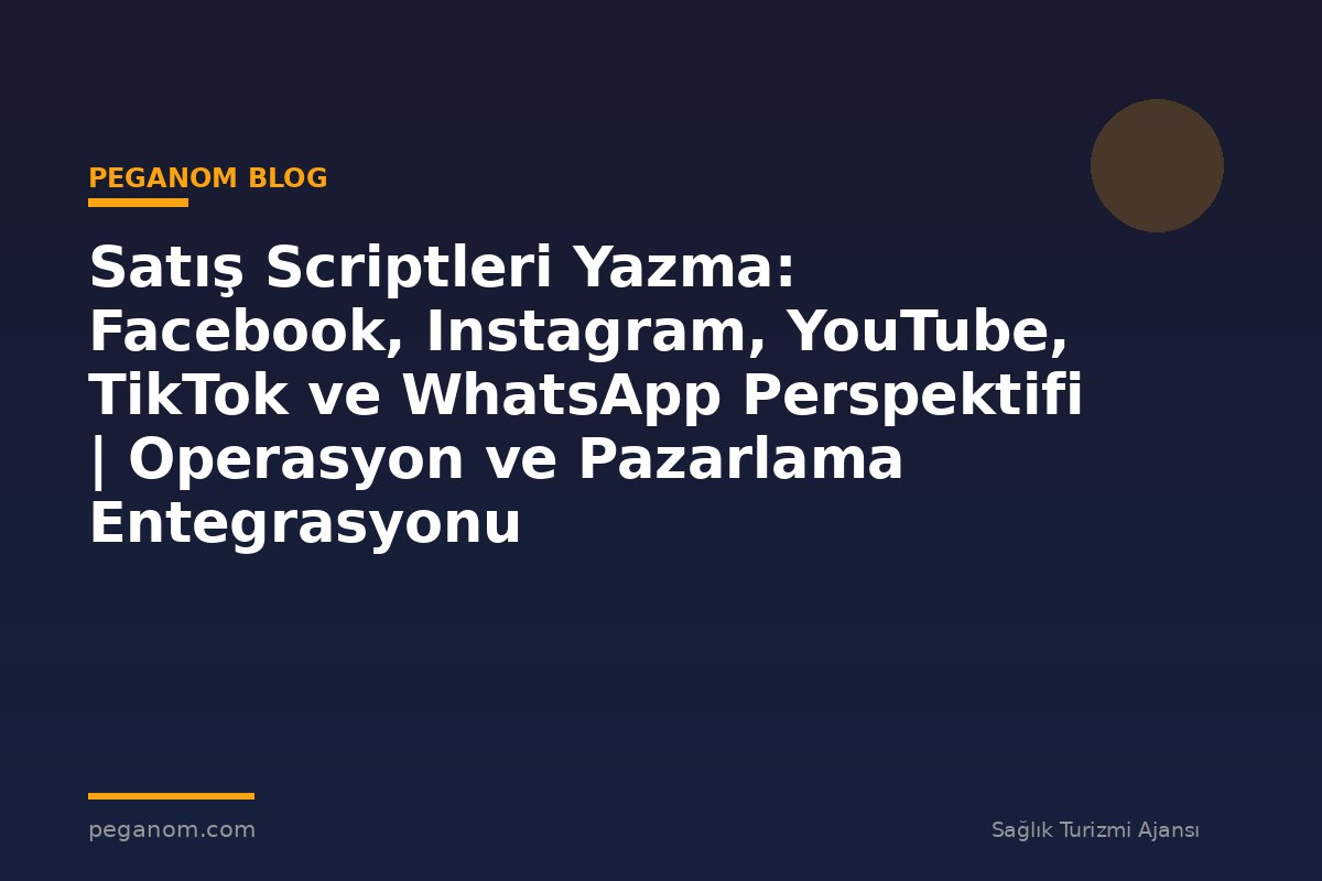 Satış Scriptleri Yazma: Facebook, Instagram, YouTube, TikTok ve WhatsApp Perspektifi | Operasyon ve Pazarlama Entegrasyonu