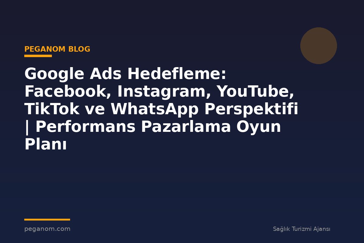 Google Ads Hedefleme: Facebook, Instagram, YouTube, TikTok ve WhatsApp Perspektifi | Performans Pazarlama Oyun Planı