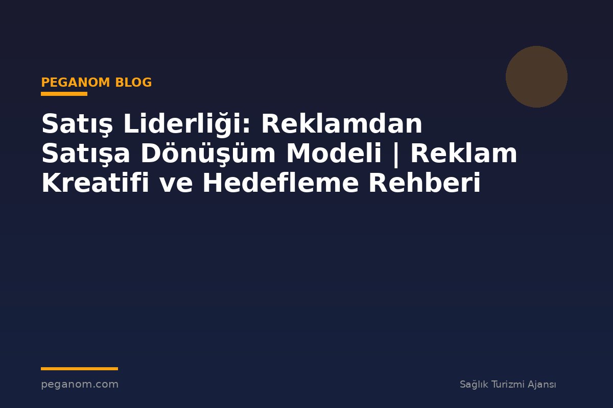 Satış Liderliği: Reklamdan Satışa Dönüşüm Modeli | Reklam Kreatifi ve Hedefleme Rehberi