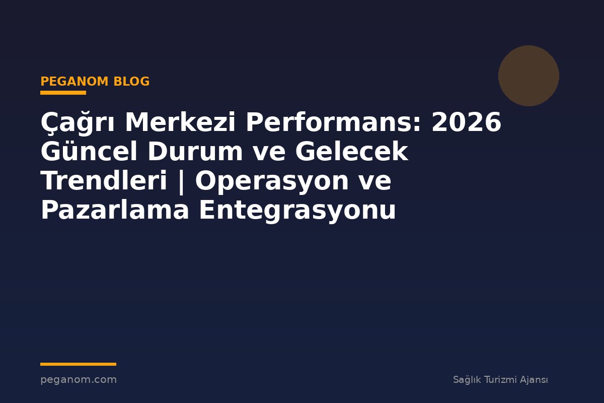 Çağrı Merkezi Performans: 2026 Güncel Durum ve Gelecek Trendleri | Operasyon ve Pazarlama Entegrasyonu