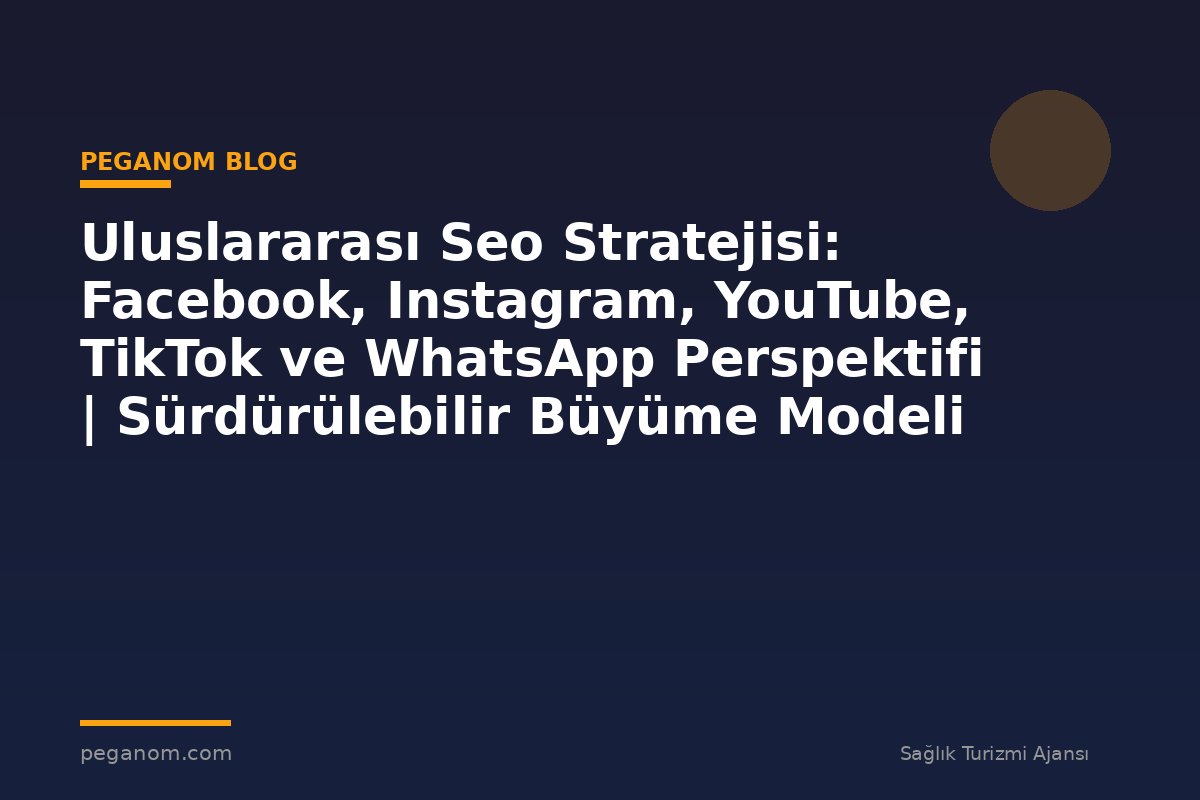 Uluslararası Seo Stratejisi: Facebook, Instagram, YouTube, TikTok ve WhatsApp Perspektifi | Sürdürülebilir Büyüme Modeli