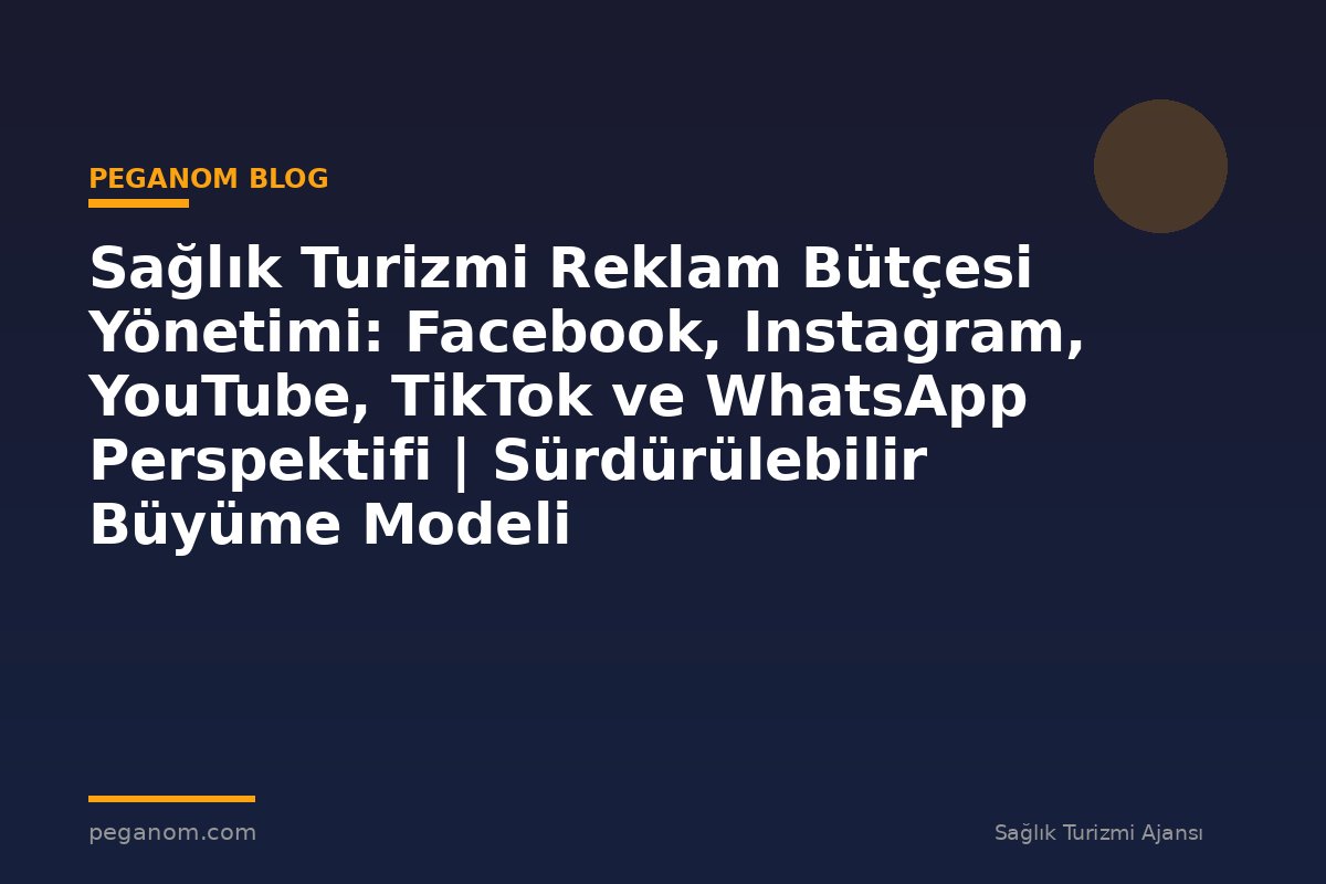 Sağlık Turizmi Reklam Bütçesi Yönetimi: Facebook, Instagram, YouTube, TikTok ve WhatsApp Perspektifi | Sürdürülebilir Büyüme Modeli