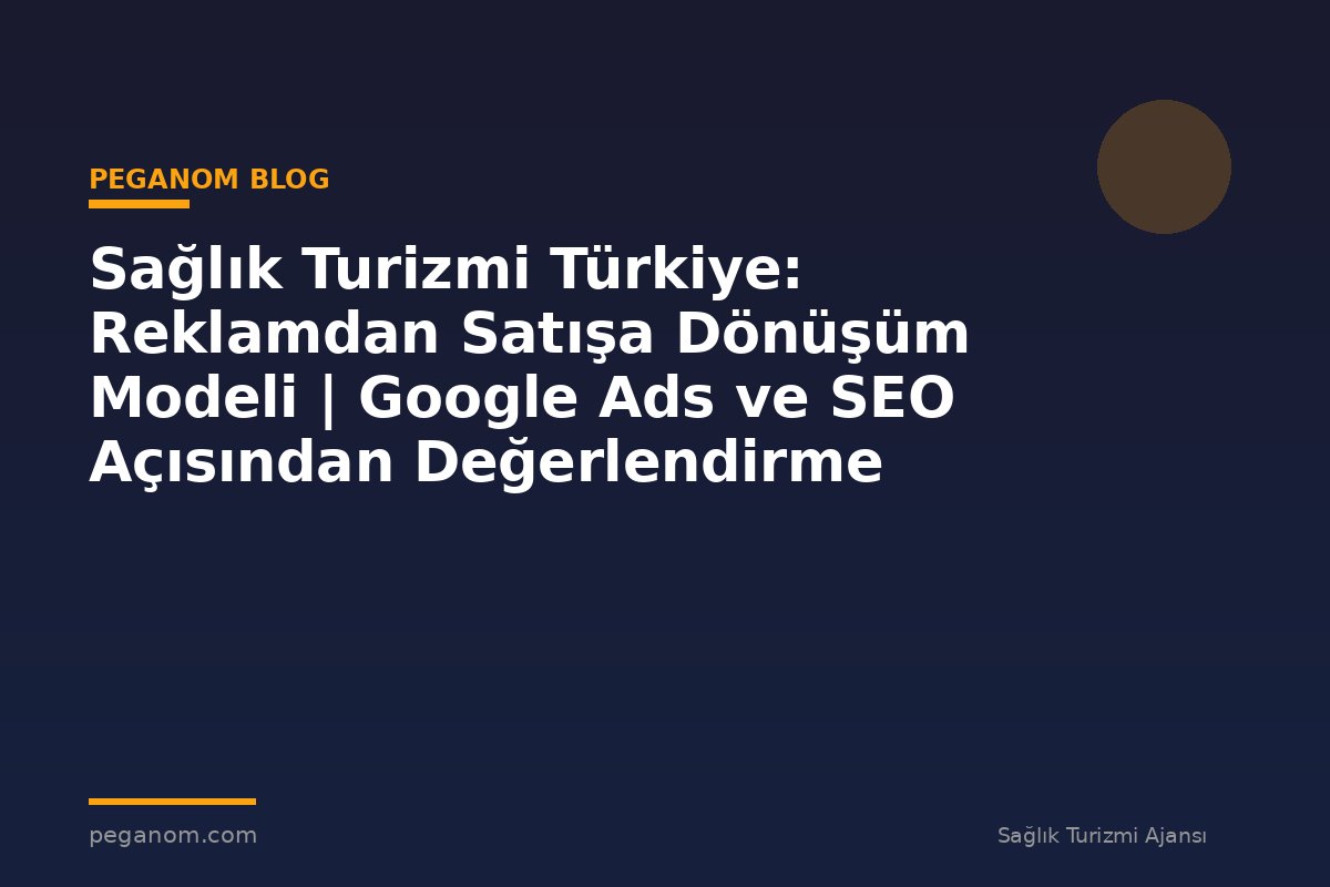 Sağlık Turizmi Türkiye: Reklamdan Satışa Dönüşüm Modeli | Google Ads ve SEO Açısından Değerlendirme