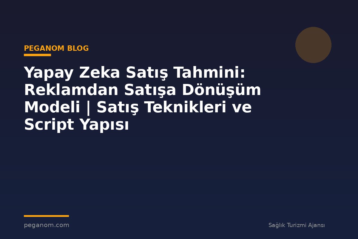 Yapay Zeka Satış Tahmini: Reklamdan Satışa Dönüşüm Modeli | Satış Teknikleri ve Script Yapısı