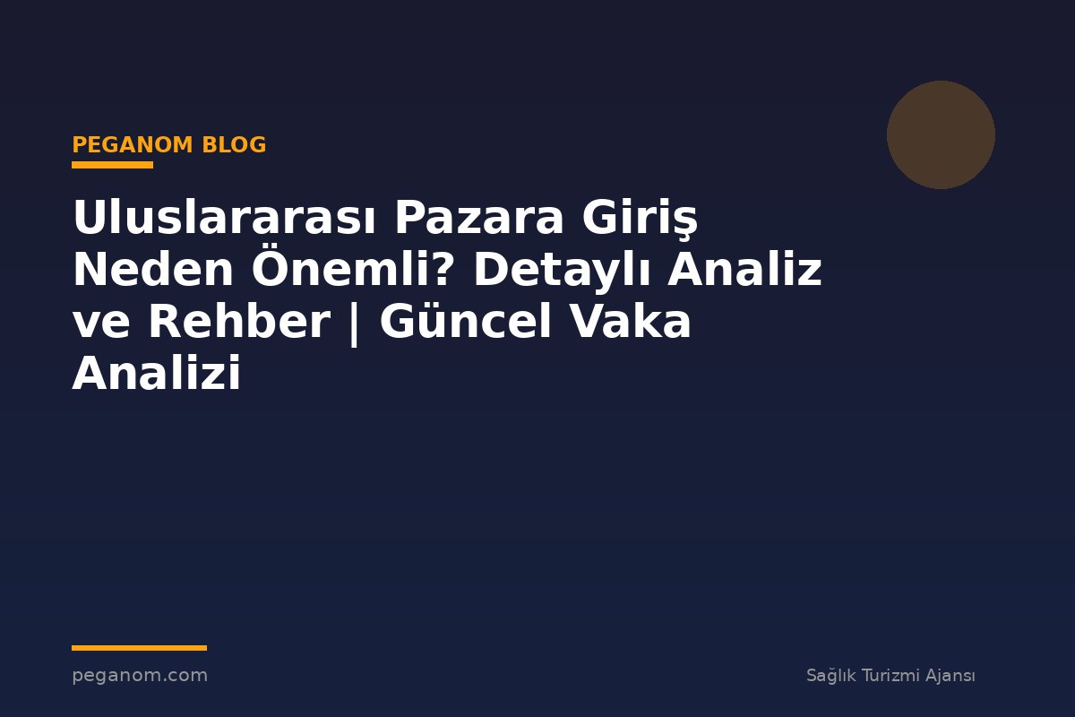 Uluslararası Pazara Giriş Neden Önemli? Detaylı Analiz ve Rehber | Güncel Vaka Analizi