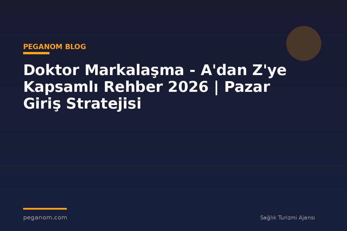Doktor Markalaşma - A'dan Z'ye Kapsamlı Rehber 2026 | Pazar Giriş Stratejisi