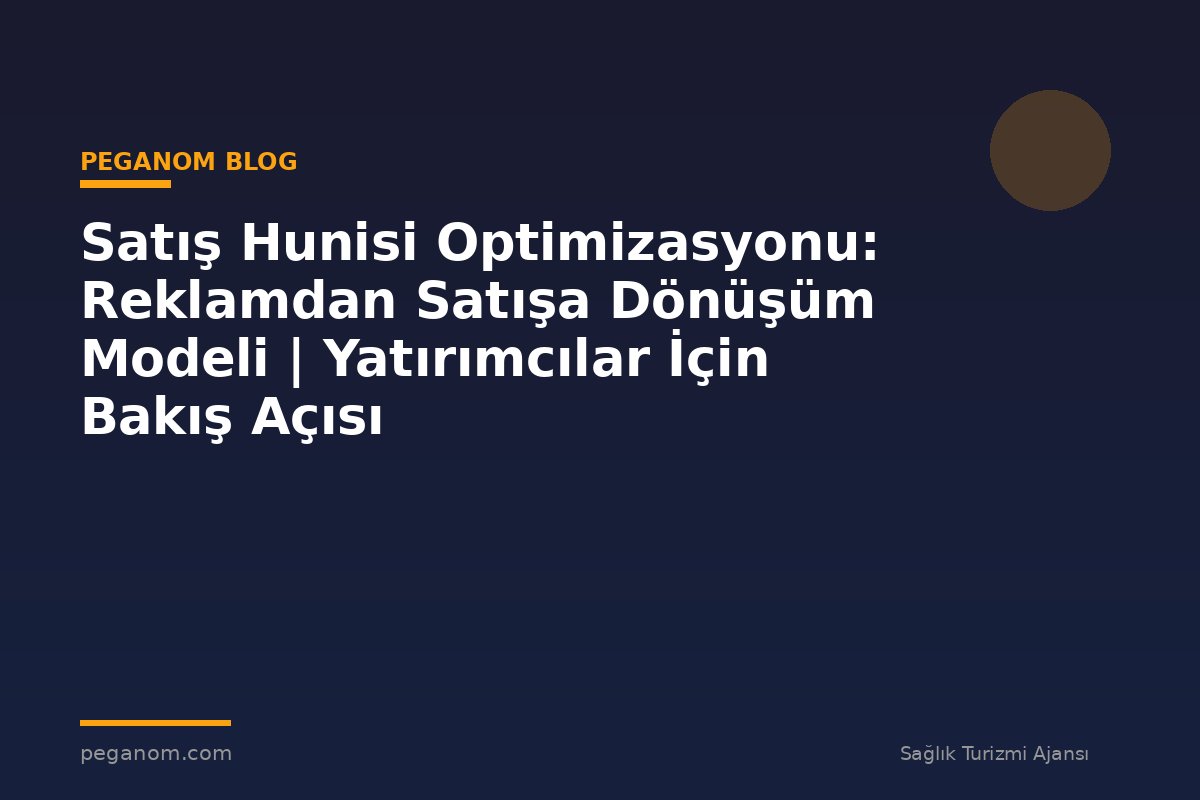 Satış Hunisi Optimizasyonu: Reklamdan Satışa Dönüşüm Modeli | Yatırımcılar İçin Bakış Açısı