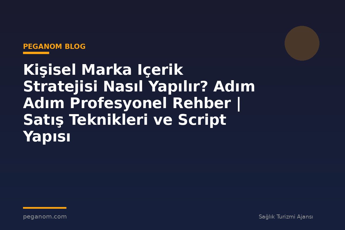 Kişisel Marka Içerik Stratejisi Nasıl Yapılır? Adım Adım Profesyonel Rehber | Satış Teknikleri ve Script Yapısı