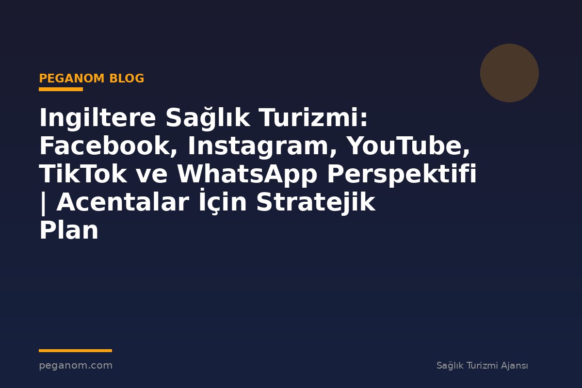 Ingiltere Sağlık Turizmi: Facebook, Instagram, YouTube, TikTok ve WhatsApp Perspektifi | Acentalar İçin Stratejik Plan