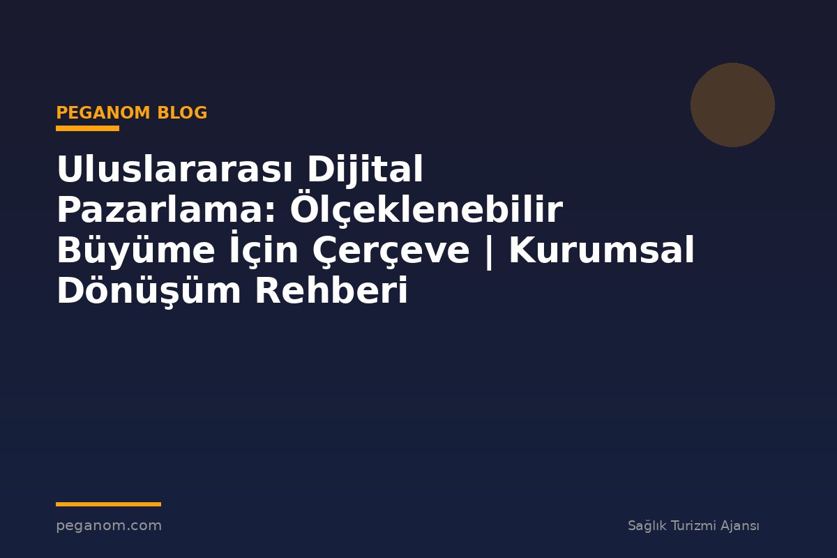 Uluslararası Dijital Pazarlama: Ölçeklenebilir Büyüme İçin Çerçeve | Kurumsal Dönüşüm Rehberi