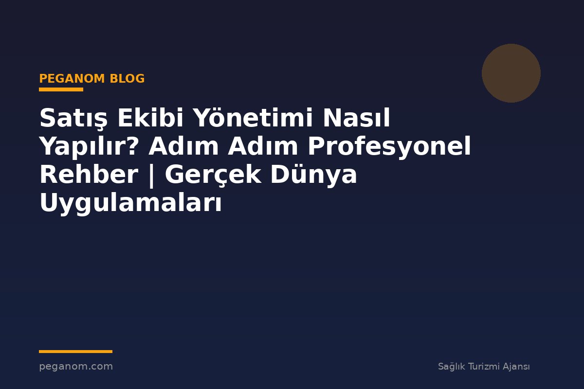 Satış Ekibi Yönetimi Nasıl Yapılır? Adım Adım Profesyonel Rehber | Gerçek Dünya Uygulamaları