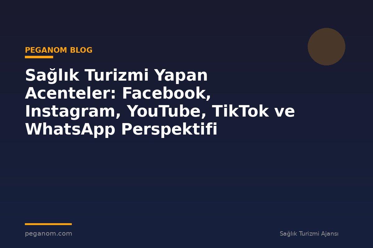 Sağlık Turizmi Yapan Acenteler: Facebook, Instagram, YouTube, TikTok ve WhatsApp Perspektifi