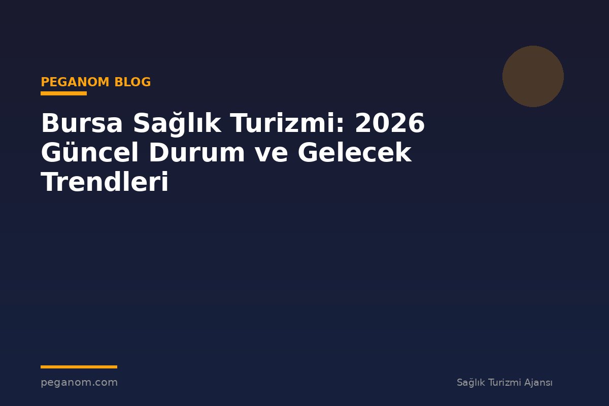 Bursa Sağlık Turizmi: 2026 Güncel Durum ve Gelecek Trendleri