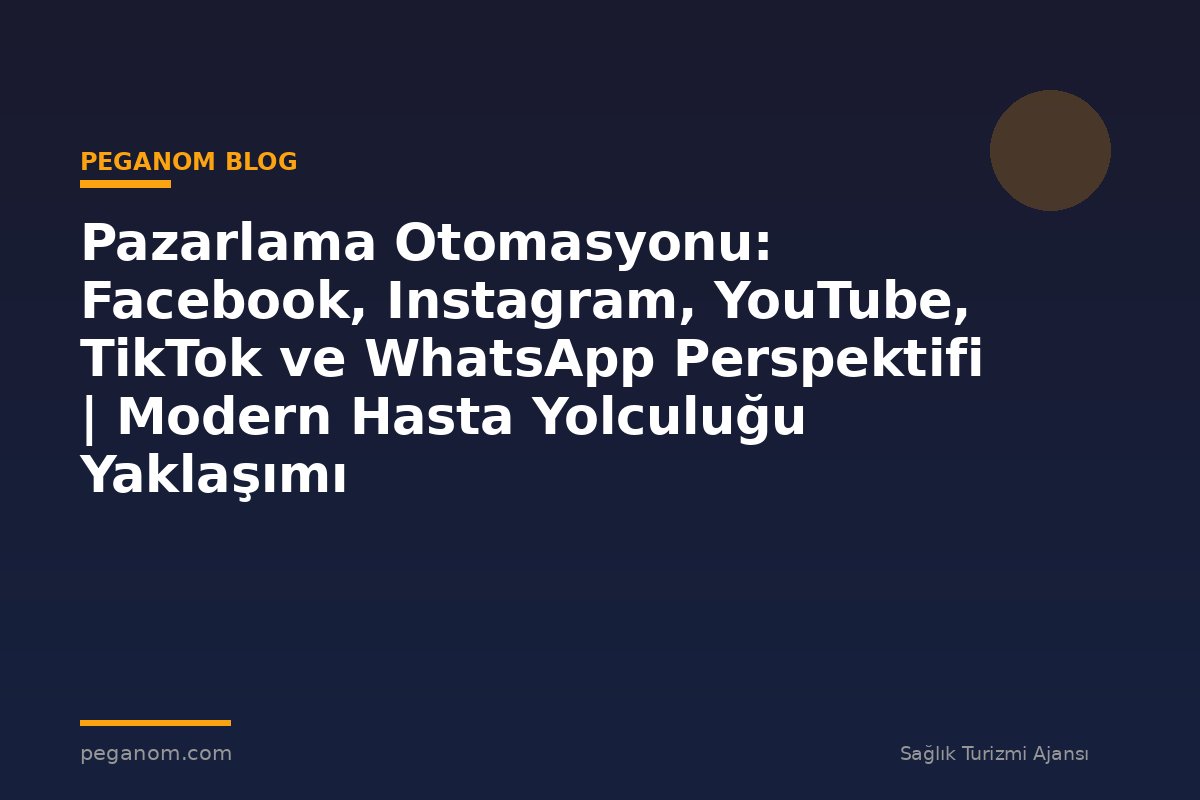 Pazarlama Otomasyonu: Facebook, Instagram, YouTube, TikTok ve WhatsApp Perspektifi | Modern Hasta Yolculuğu Yaklaşımı