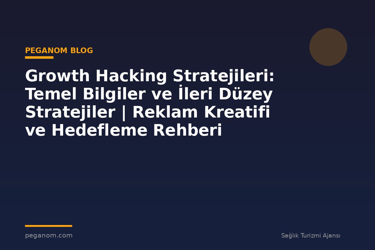 Growth Hacking Stratejileri: Temel Bilgiler ve İleri Düzey Stratejiler | Reklam Kreatifi ve Hedefleme Rehberi