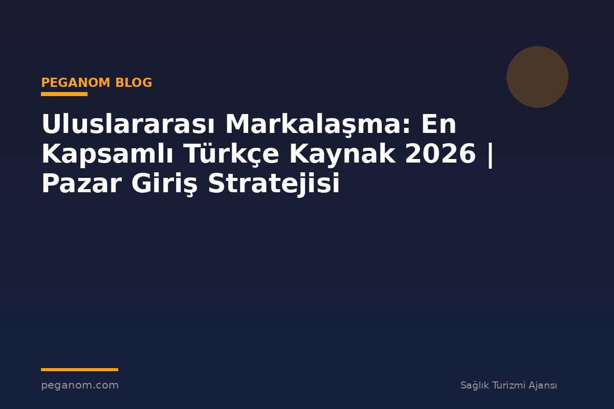 Uluslararası Markalaşma: En Kapsamlı Türkçe Kaynak 2026 | Pazar Giriş Stratejisi