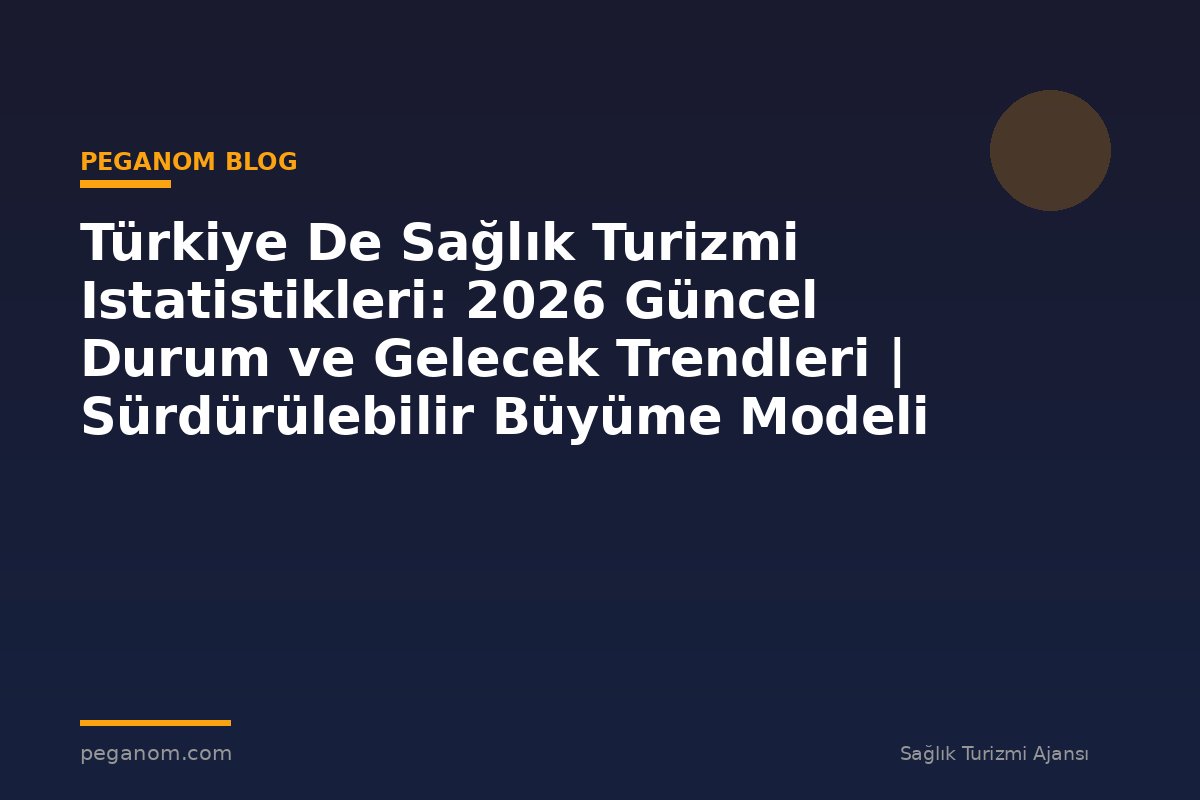 Türkiye De Sağlık Turizmi Istatistikleri: 2026 Güncel Durum ve Gelecek Trendleri | Sürdürülebilir Büyüme Modeli