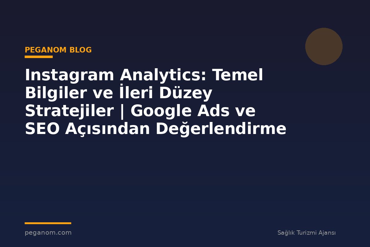 Instagram Analytics: Temel Bilgiler ve İleri Düzey Stratejiler | Google Ads ve SEO Açısından Değerlendirme