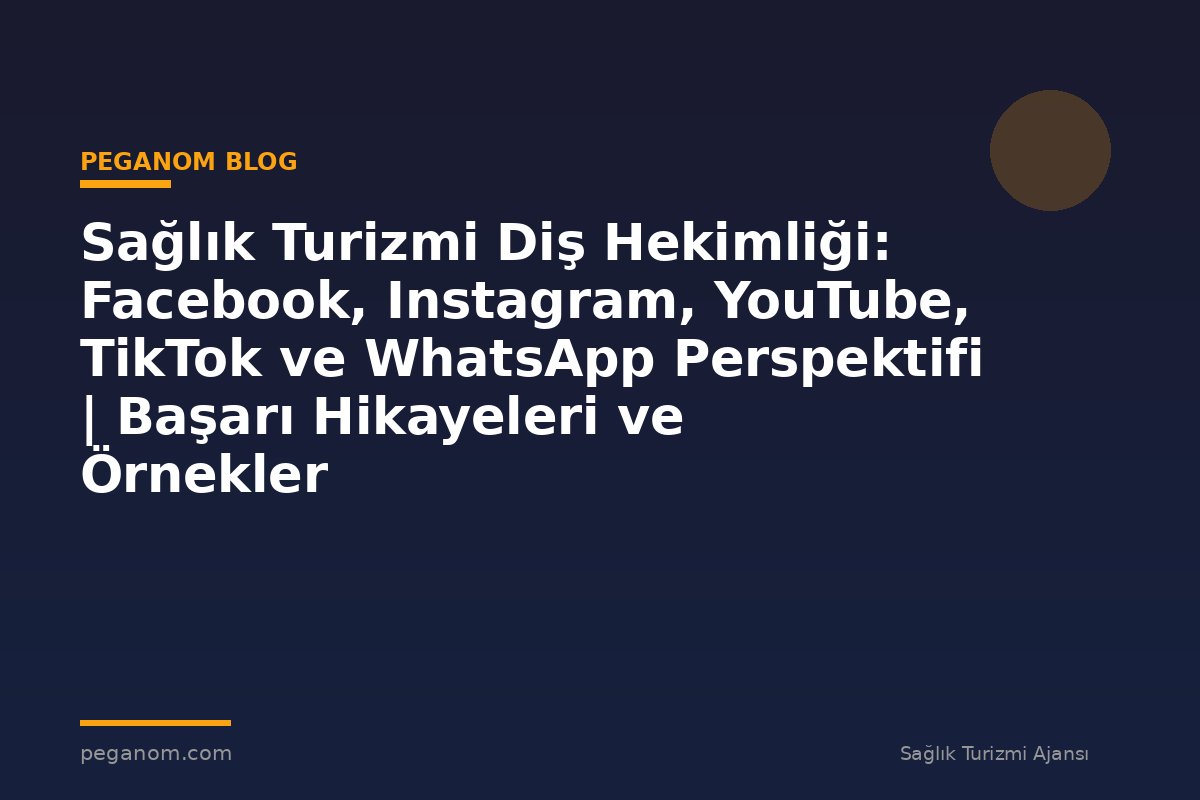 Sağlık Turizmi Diş Hekimliği: Facebook, Instagram, YouTube, TikTok ve WhatsApp Perspektifi | Başarı Hikayeleri ve Örnekler