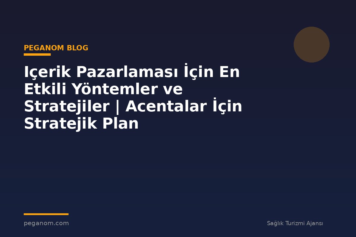 Içerik Pazarlaması İçin En Etkili Yöntemler ve Stratejiler | Acentalar İçin Stratejik Plan