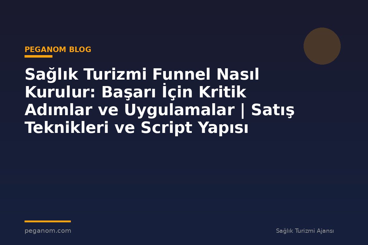 Sağlık Turizmi Funnel Nasıl Kurulur: Başarı İçin Kritik Adımlar ve Uygulamalar | Satış Teknikleri ve Script Yapısı