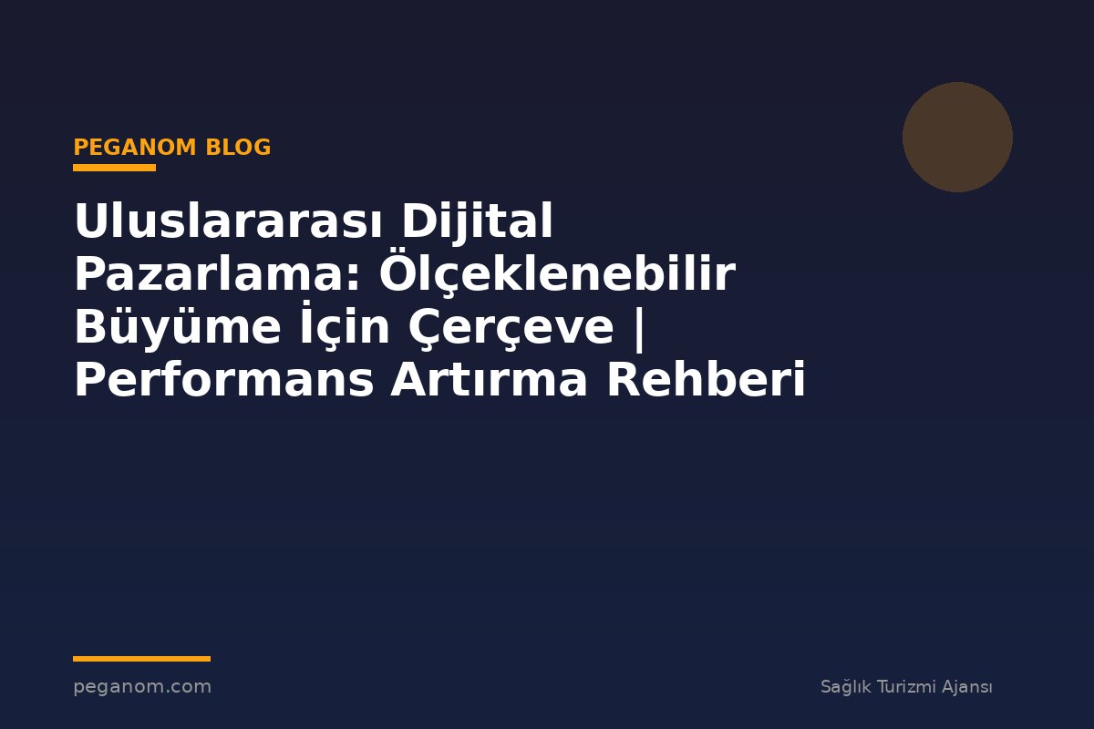 Uluslararası Dijital Pazarlama: Ölçeklenebilir Büyüme İçin Çerçeve | Performans Artırma Rehberi