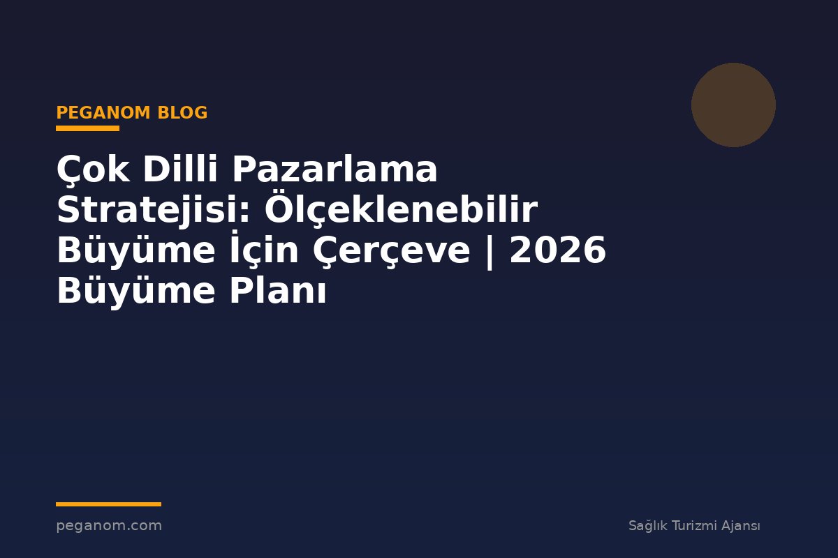 Çok Dilli Pazarlama Stratejisi: Ölçeklenebilir Büyüme İçin Çerçeve | 2026 Büyüme Planı