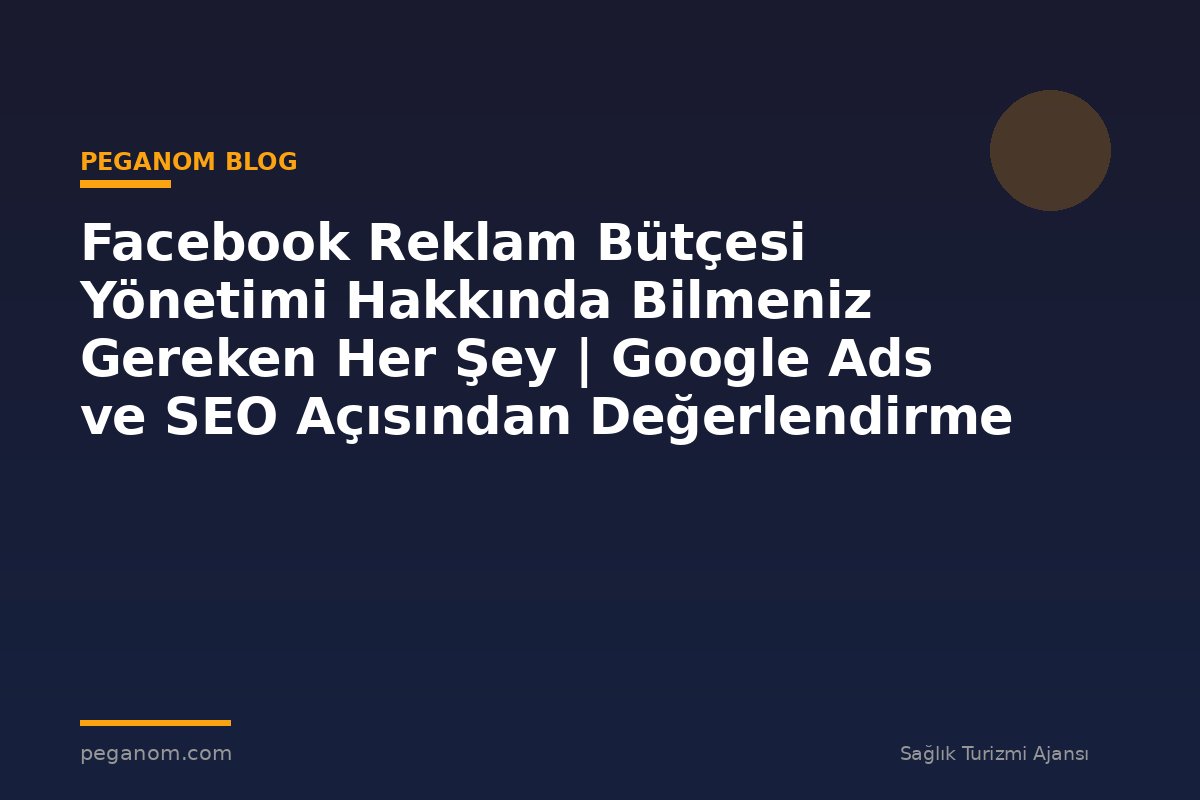Facebook Reklam Bütçesi Yönetimi Hakkında Bilmeniz Gereken Her Şey | Google Ads ve SEO Açısından Değerlendirme