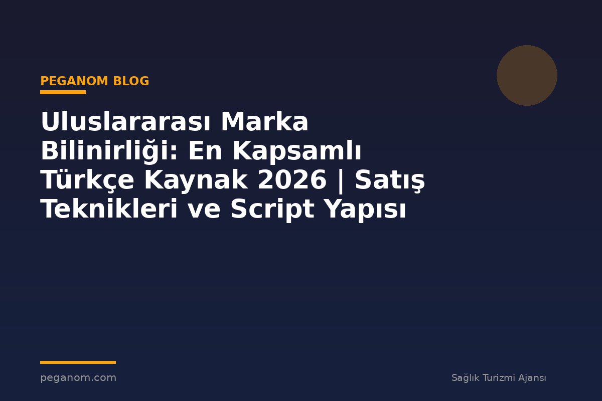 Uluslararası Marka Bilinirliği: En Kapsamlı Türkçe Kaynak 2026 | Satış Teknikleri ve Script Yapısı