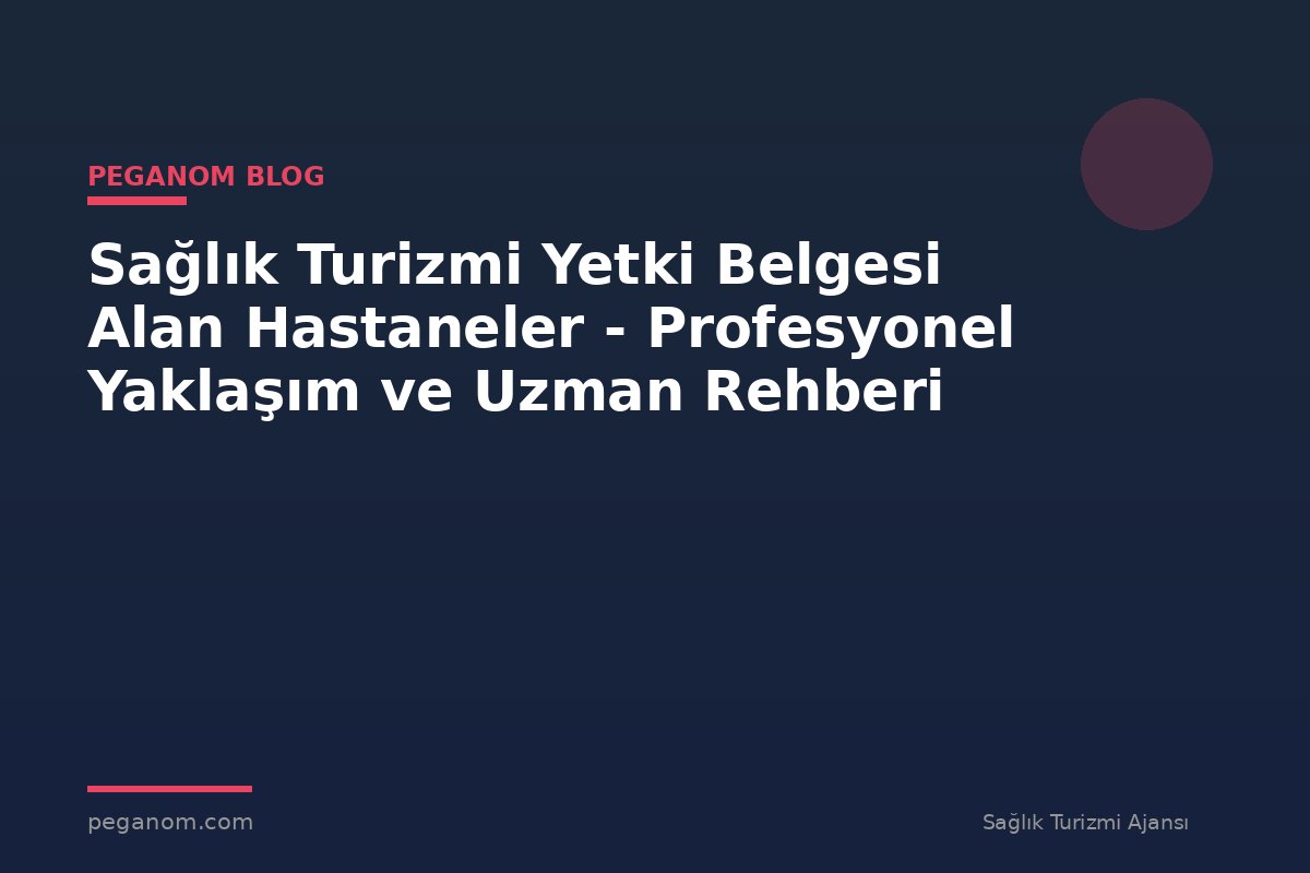 Sağlık Turizmi Yetki Belgesi Alan Hastaneler - Profesyonel Yaklaşım ve Uzman Rehberi