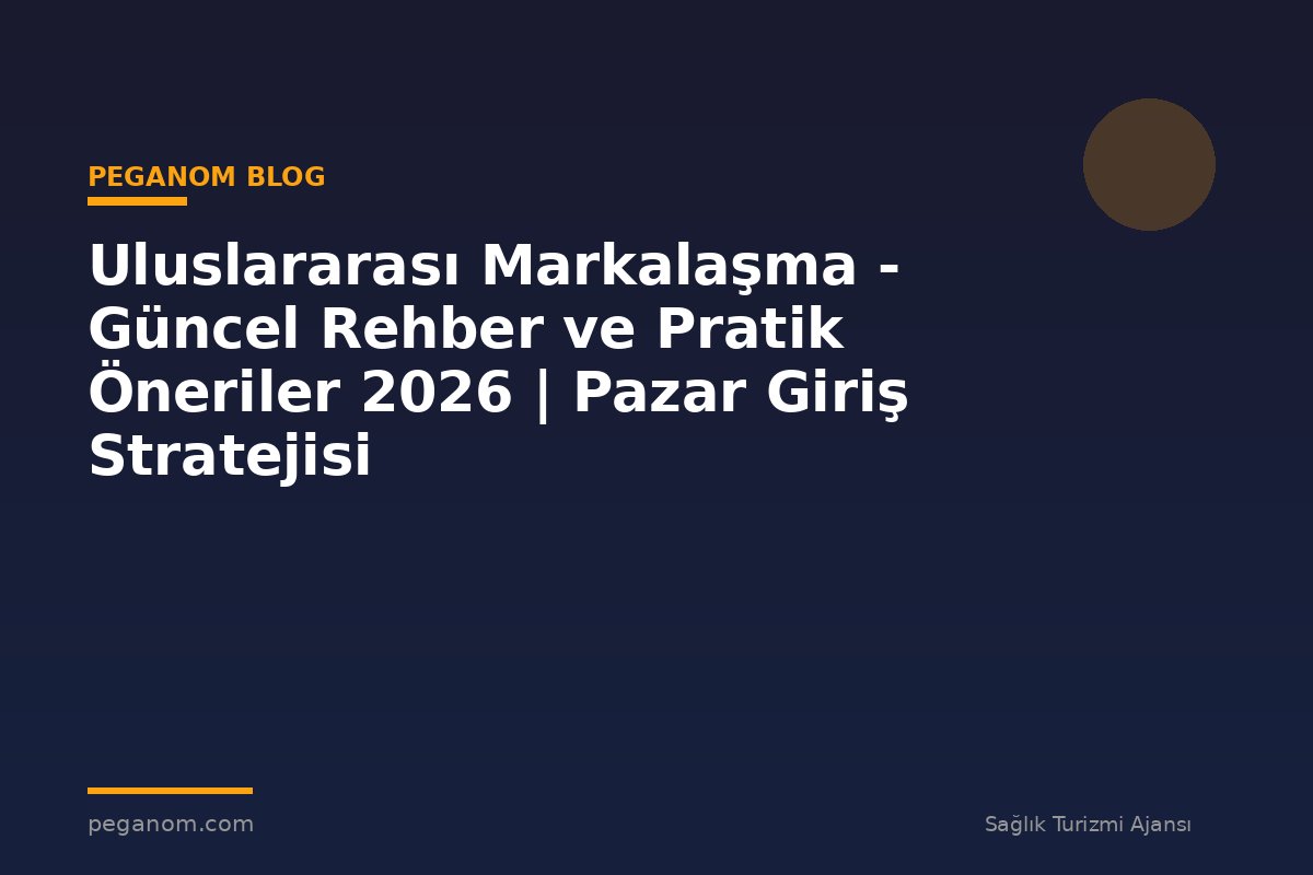 Uluslararası Markalaşma - Güncel Rehber ve Pratik Öneriler 2026 | Pazar Giriş Stratejisi