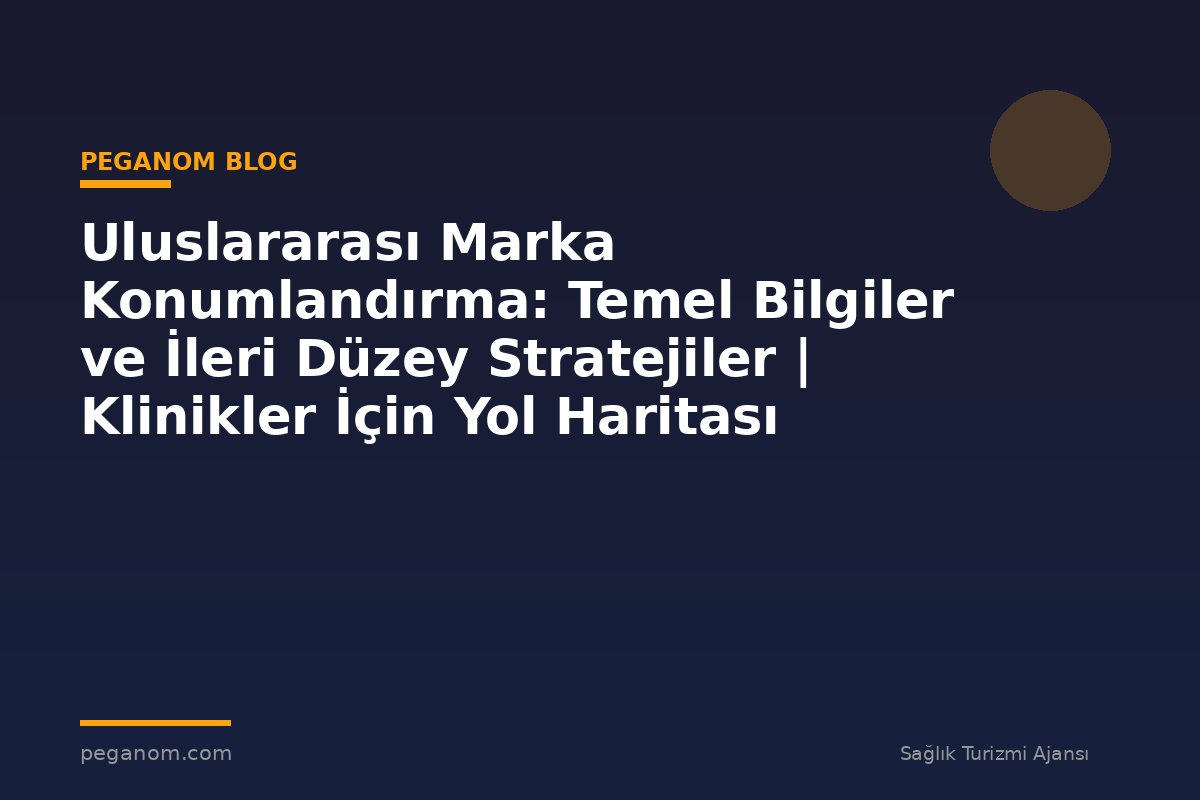 Uluslararası Marka Konumlandırma: Temel Bilgiler ve İleri Düzey Stratejiler | Klinikler İçin Yol Haritası