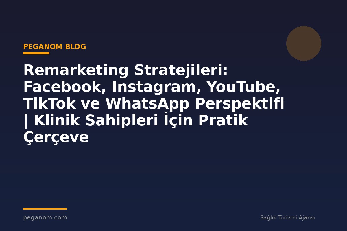 Remarketing Stratejileri: Facebook, Instagram, YouTube, TikTok ve WhatsApp Perspektifi | Klinik Sahipleri İçin Pratik Çerçeve