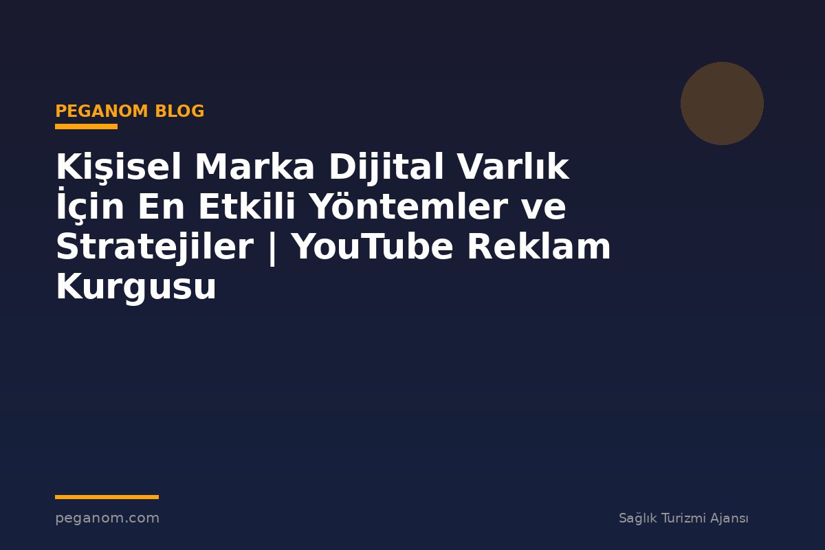 Kişisel Marka Dijital Varlık İçin En Etkili Yöntemler ve Stratejiler | YouTube Reklam Kurgusu