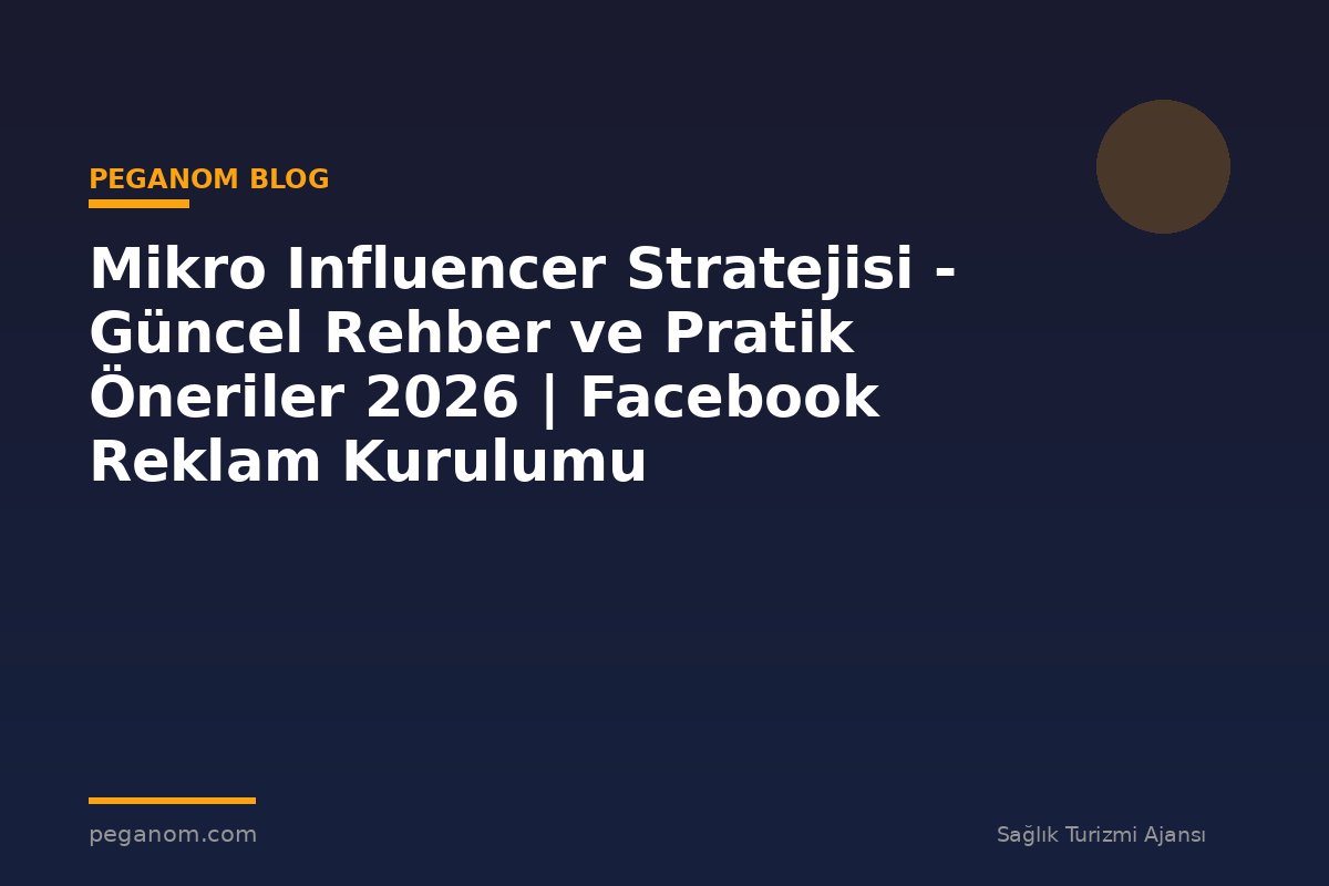 Mikro Influencer Stratejisi - Güncel Rehber ve Pratik Öneriler 2026 | Facebook Reklam Kurulumu