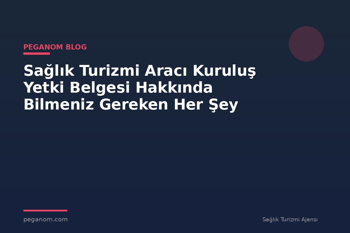Sağlık Turizmi Aracı Kuruluş Yetki Belgesi Hakkında Bilmeniz Gereken Her Şey
