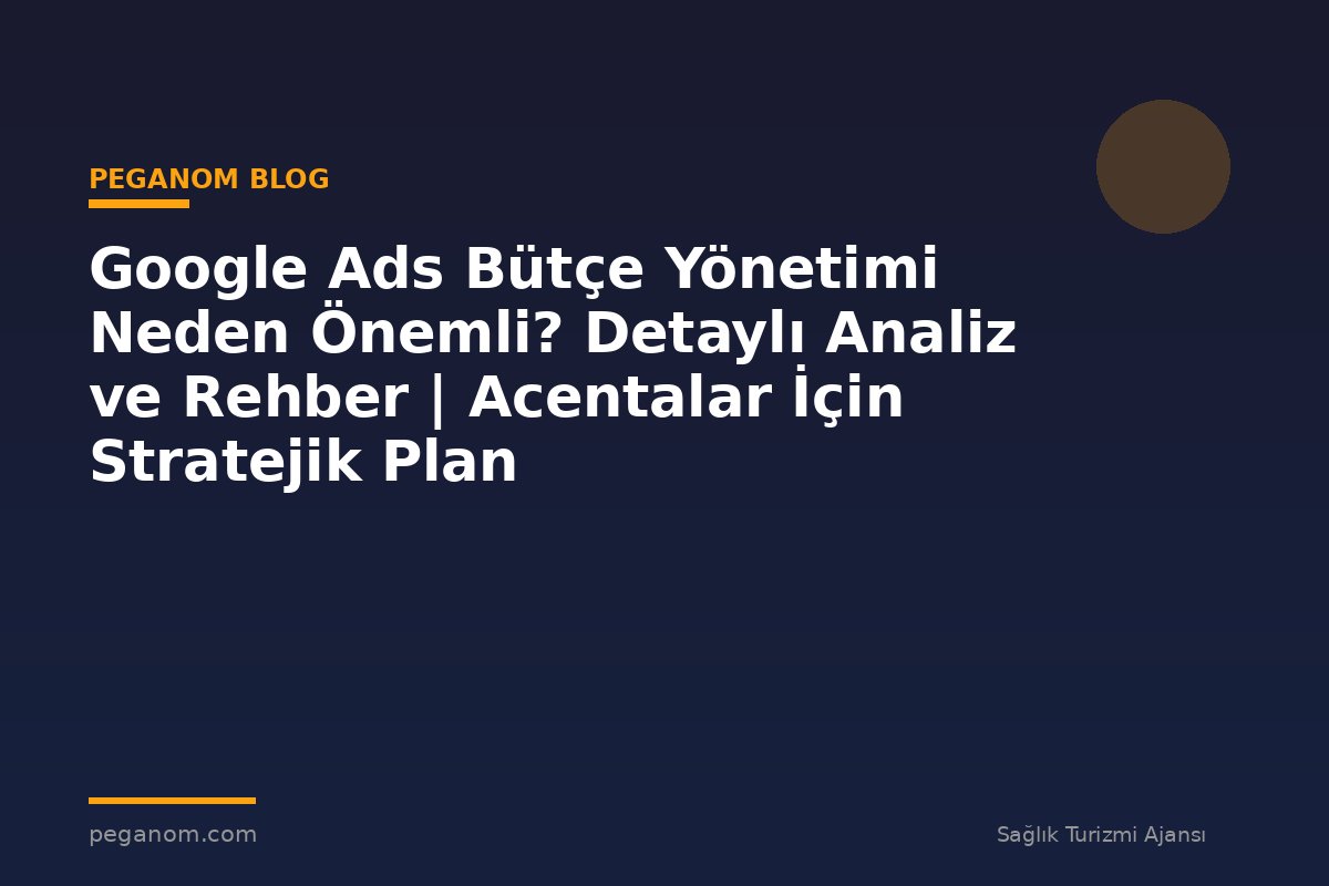 Google Ads Bütçe Yönetimi Neden Önemli? Detaylı Analiz ve Rehber | Acentalar İçin Stratejik Plan